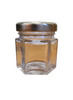 Hexagon Glass Jar with Gold Lid